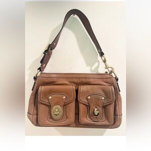 Rare Coach Legacy 65th Anniversary British Tan Burnished Leather Bag F12868 Y2K
